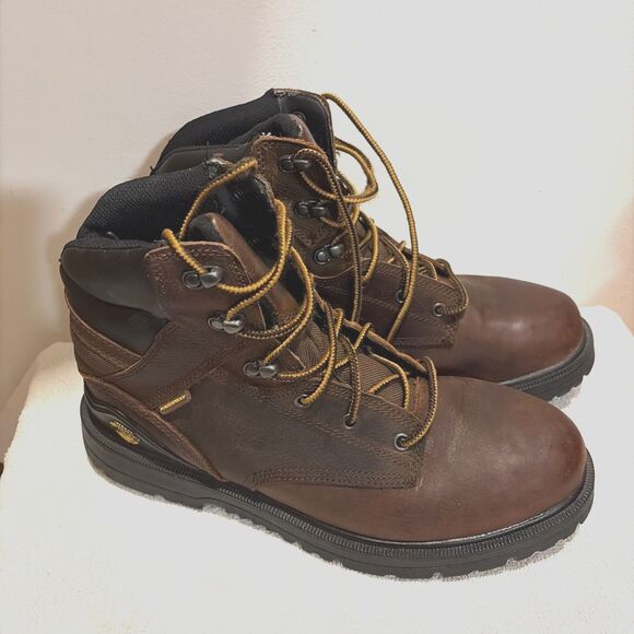 Herman Survivors Steel Toe Waterproof Oil Resistant Men’s Boots 10.5 Brown Black - Picture 2 of 14